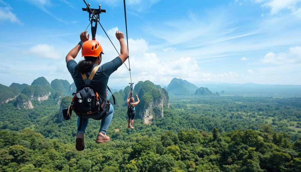 Ziplining through jungle canopy in Laos for Laos travel guide 2025